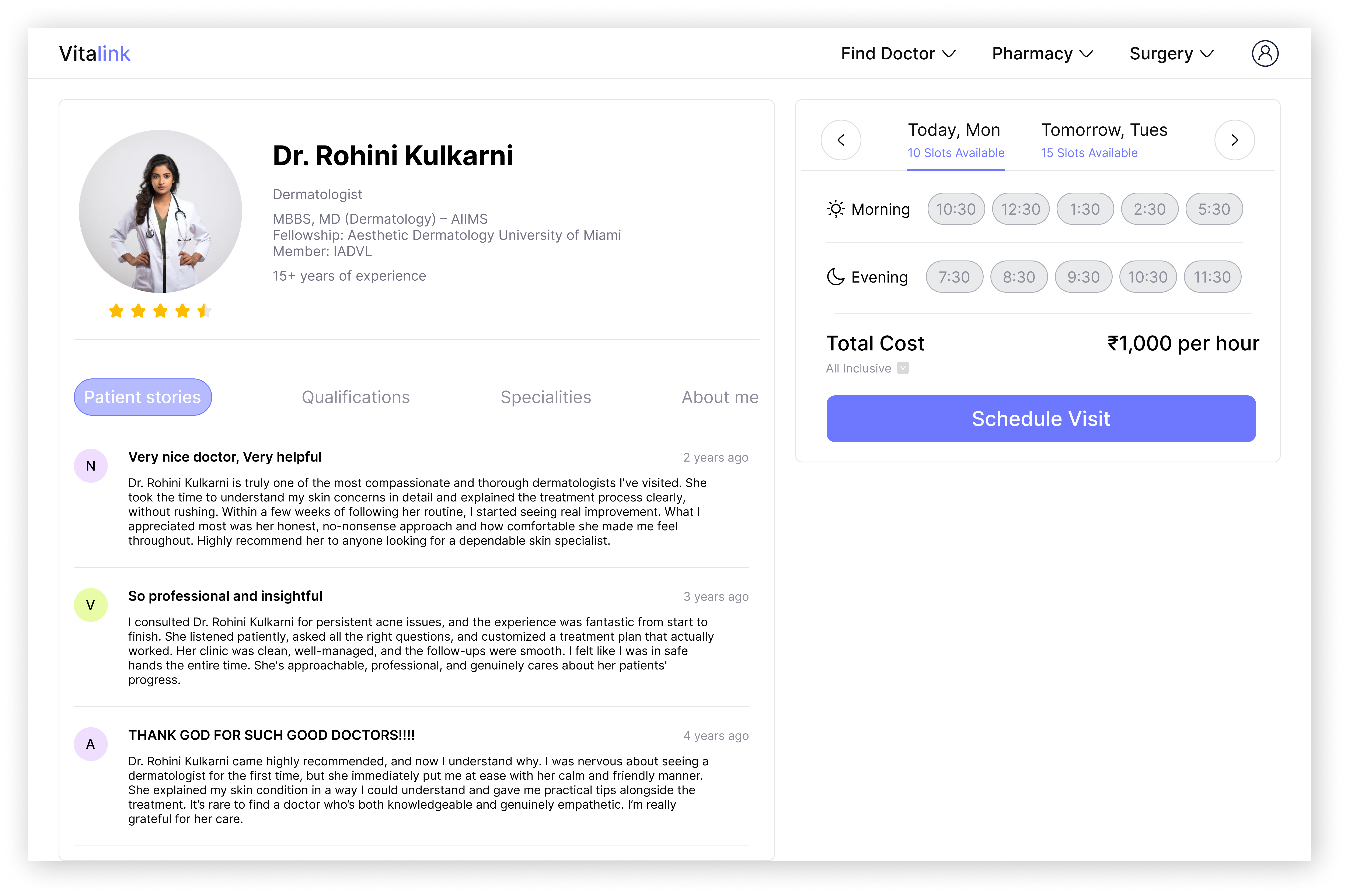 Appointment checkout — in clinic, 22nd June 15:30