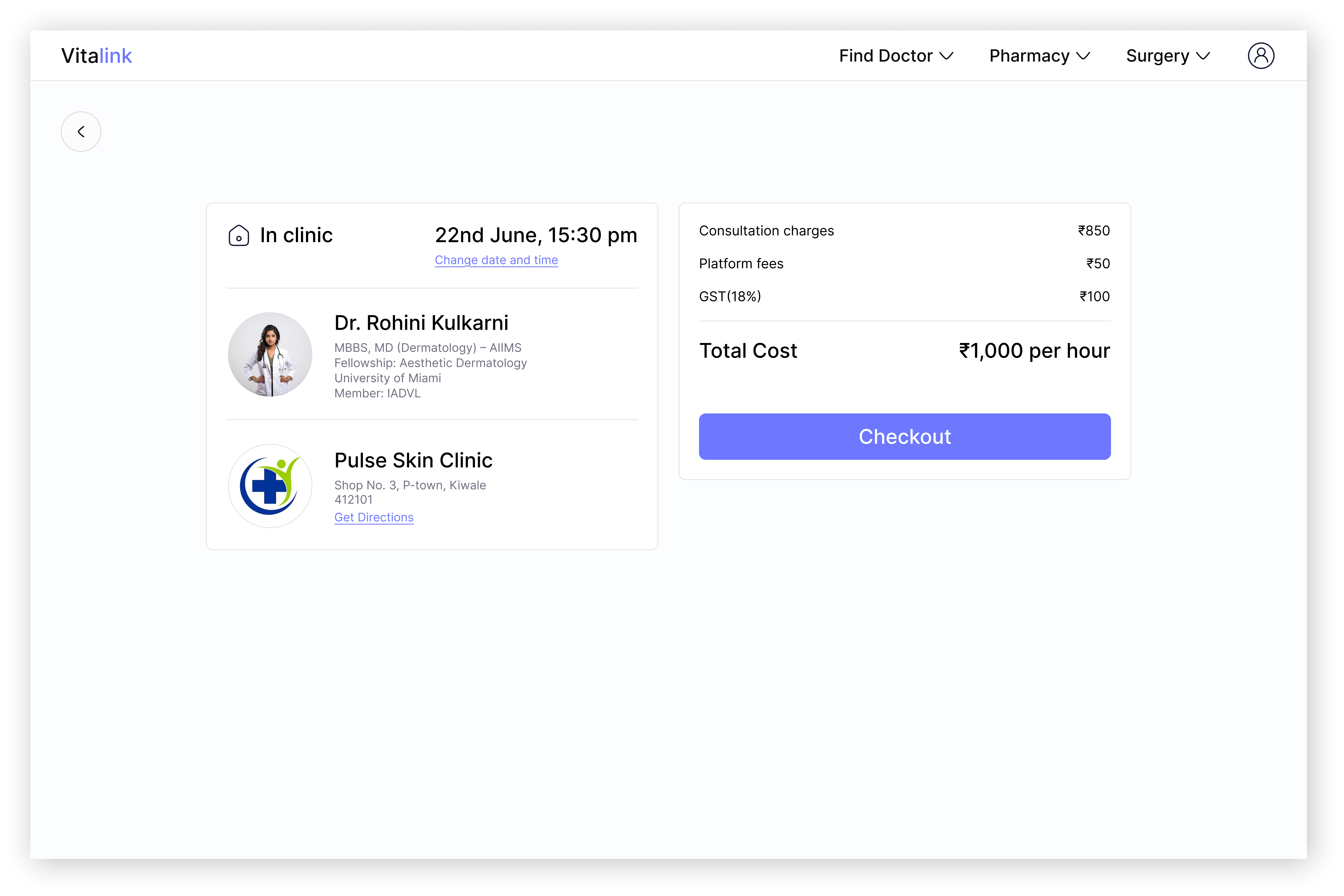 Doctor search & listing with filters and map